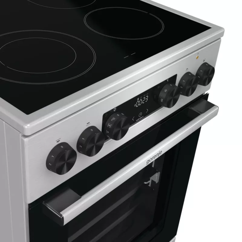 Gorenje GECS5C70XA viryklė Laisvai pastatoma viryklė Elektrinė Keraminė kaitlentė Nerūdijantis plienas