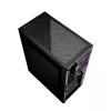 PC Case GEMBIRD Fornax 2500 Midi Tower Juoda — ATX/ITX support, tempered glass, RGB, 3x120mm front, 2x2.5 inch bays