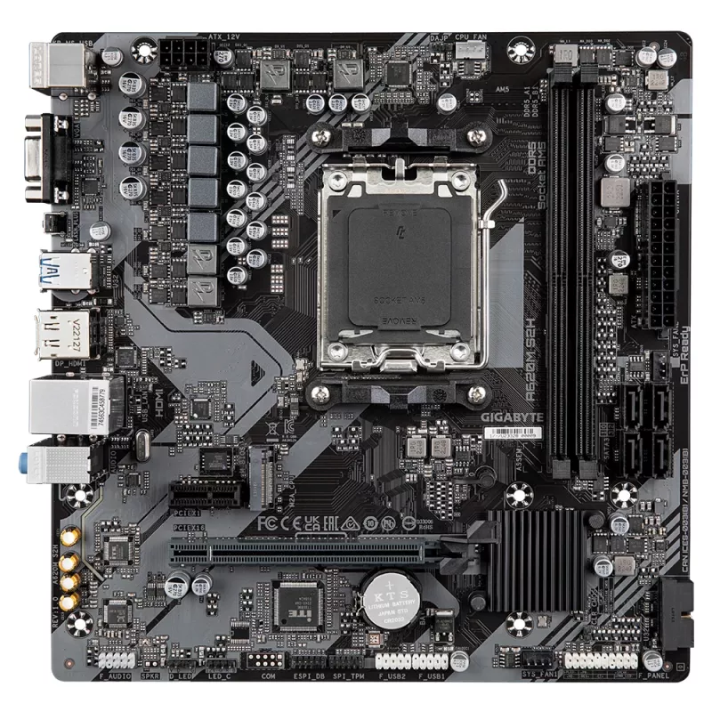 Pagrindinė plokštė GIGABYTE A620M S2H, A620, AM5, Micro ATX