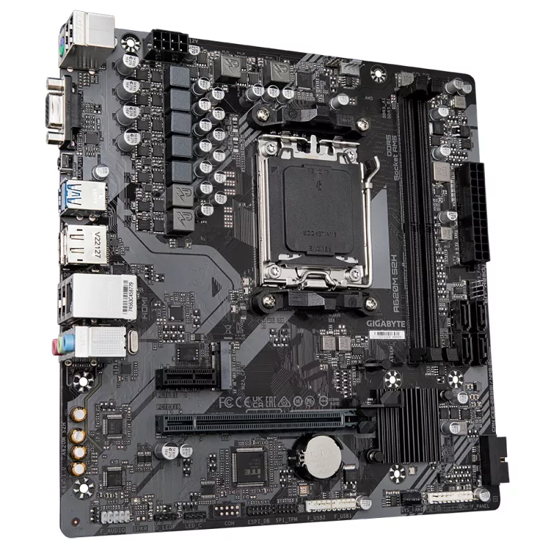 Pagrindinė plokštė GIGABYTE A620M S2H, A620, AM5, Micro ATX