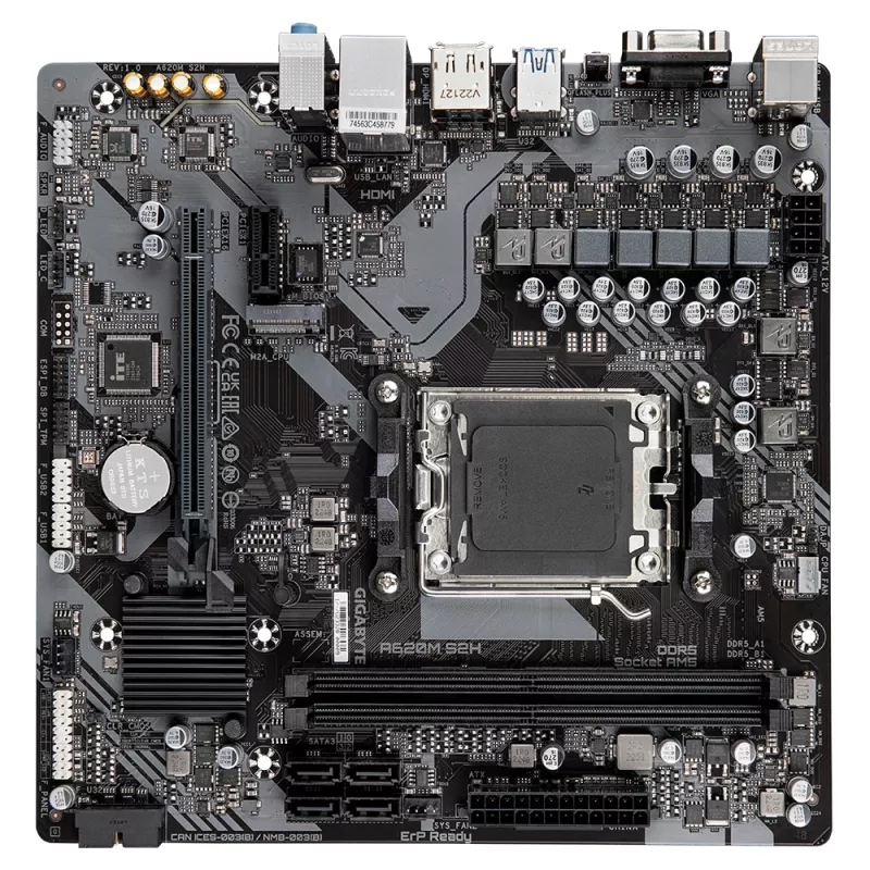 Pagrindinė plokštė GIGABYTE A620M S2H, A620, AM5, Micro ATX