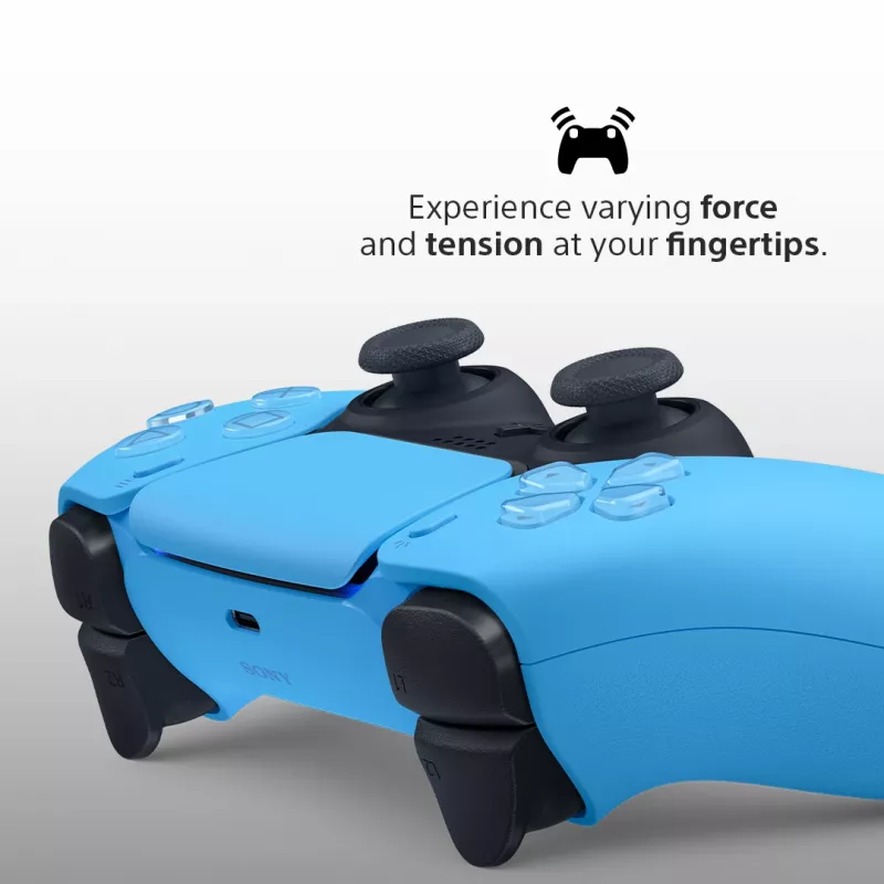 Žaidimų pultelis Sony DualSense v3 Mėlynas — Bluetooth/USB, USB-C, įmontuota baterija, suderinamas su PlayStation 5