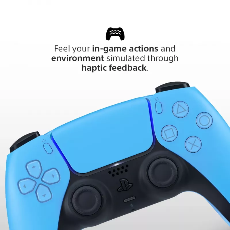 Žaidimų pultelis Sony DualSense v3 Mėlynas — Bluetooth/USB, USB-C, įmontuota baterija, suderinamas su PlayStation 5