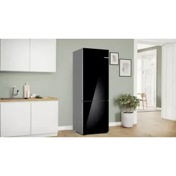 Bosch Serie 6 KGN49LBCF šaldytuvas-šaldiklis Pastatomas 440 L Juoda
