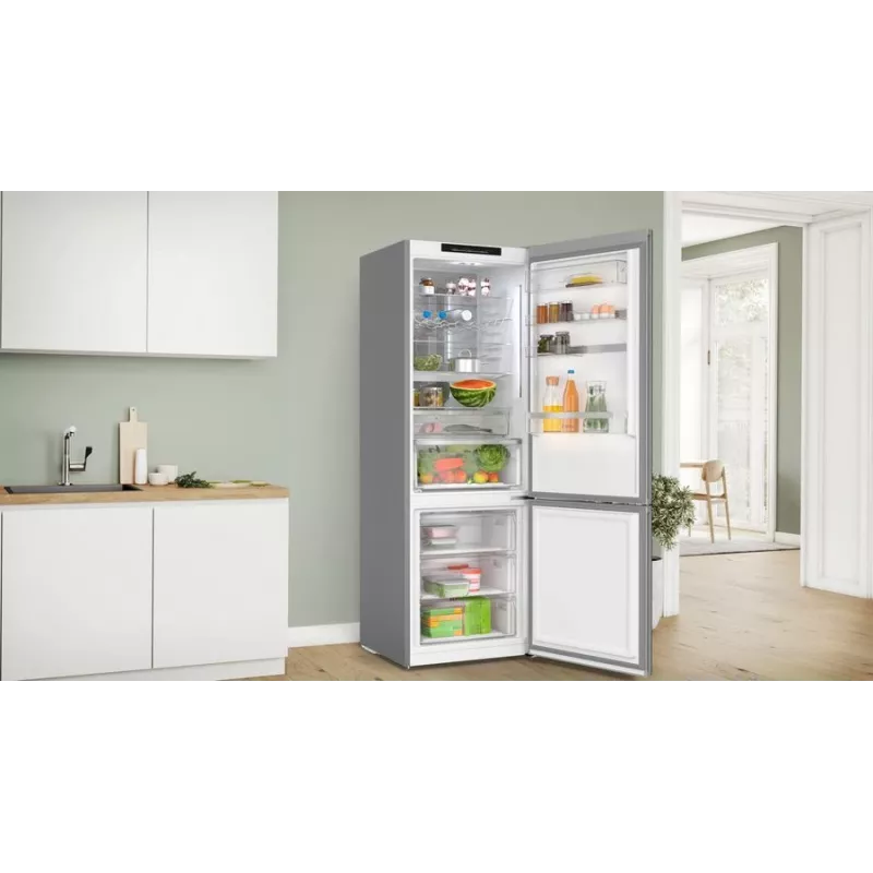 Bosch Serie 6 KGN49LBCF šaldytuvas-šaldiklis Pastatomas 440 L Juoda