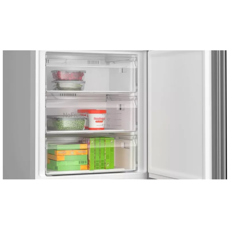 Bosch Serie 6 KGN49LBCF šaldytuvas-šaldiklis Pastatomas 440 L Juoda
