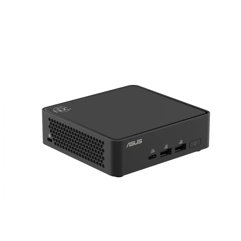 „Mini PC“ plika sistema ASUS NUC 15 Pro RNUC15CRKV700002 — „Intel Core Ultra 7 265H“, 16 branduolių (6P+8E), „Intel Arc 140T“, DDR5 SO-DIMM iki 96 GB, „Wi‑Fi 7“, 2×HDMI 2.1, „Thunderbolt 4“