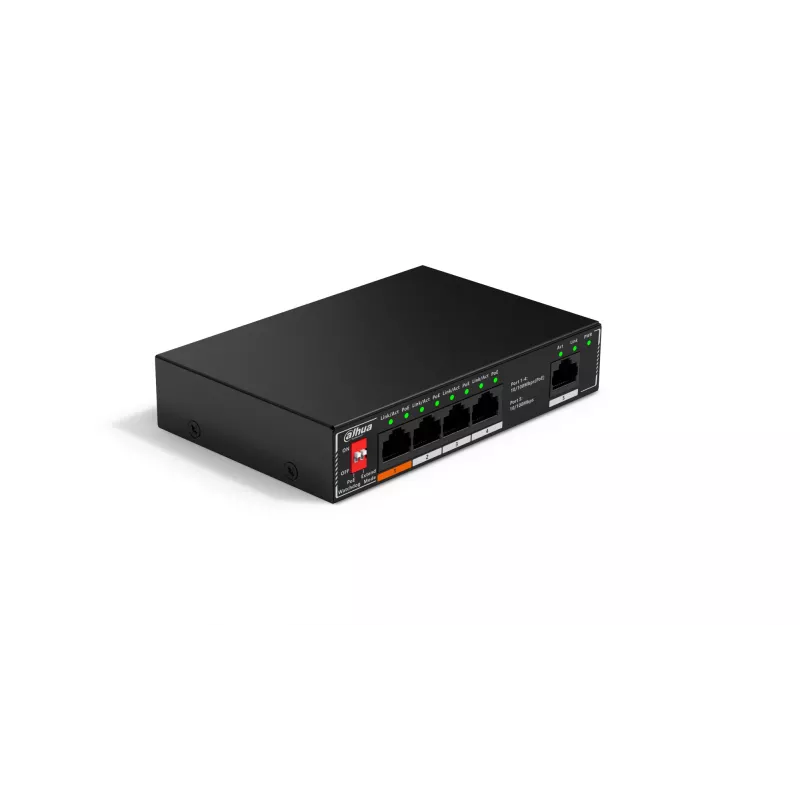 Dahua Technology PoE SF1005P Nevaldomas L2 Fast Ethernet (10/100) Maitinimas per Ethernet (PoE) Juodas