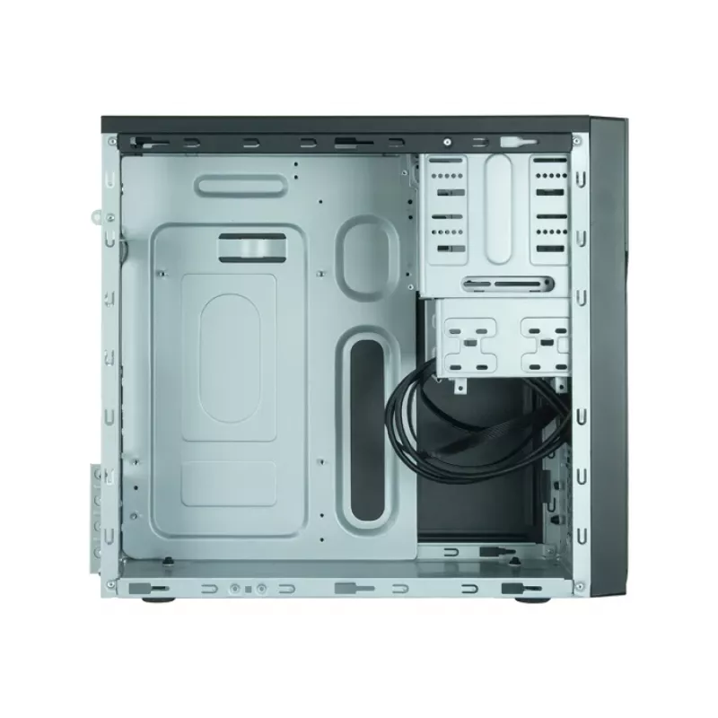 PC korpusas CHIEFTEC ATX Mini-Tower Alu Brossé SECC juodas — Micro ATX, 2×3,5 colio lizdai, 2×5,25 colio lizdai, USB2.0+2×USB3.2 Gen1