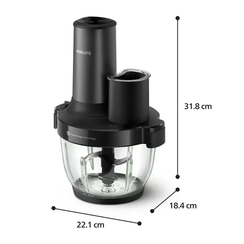 Philips 5000 serijos HR1507/00 elektrinis smulkintuvas 2 L 650 W juoda
