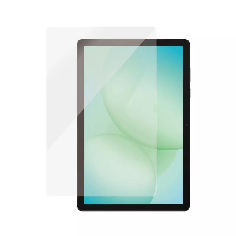 Grūdinto stiklo ekrano apsauga „PanzerGlass“, skirta „Samsung Galaxy Tab A11+“ / „Tab A9+“ — itin platus pritaikymas, PET, skaidri