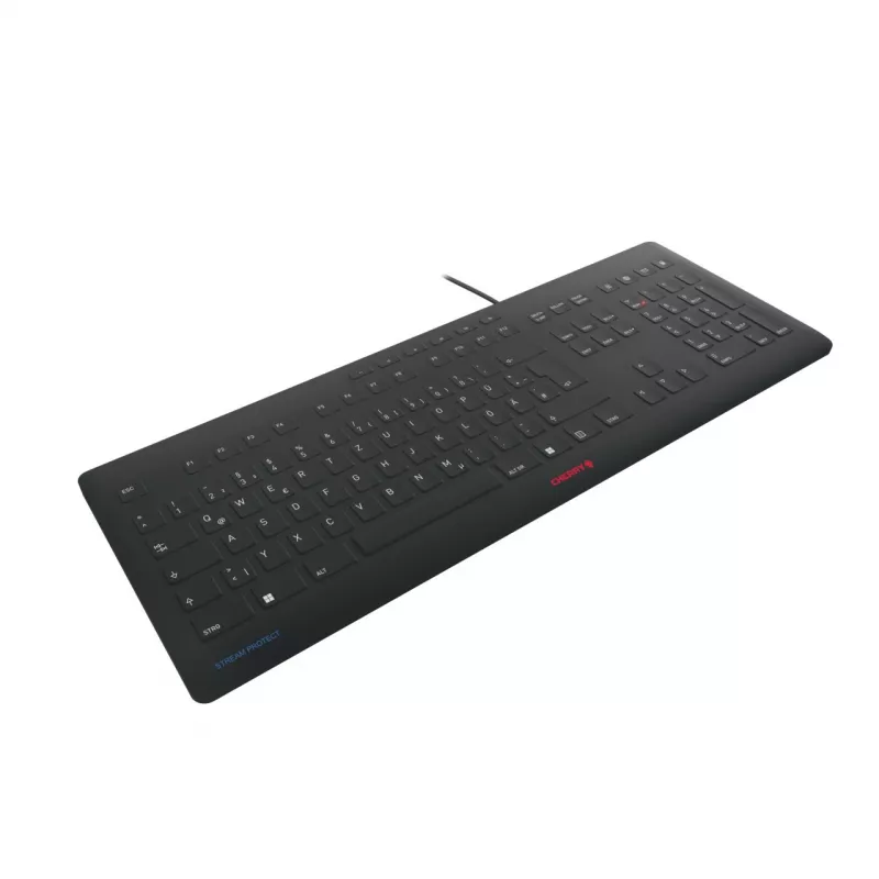 Klaviatūra CHERRY Stream JK-8502DE-2 USB QWERTZ vokiška juoda laidinė 115 klavišų