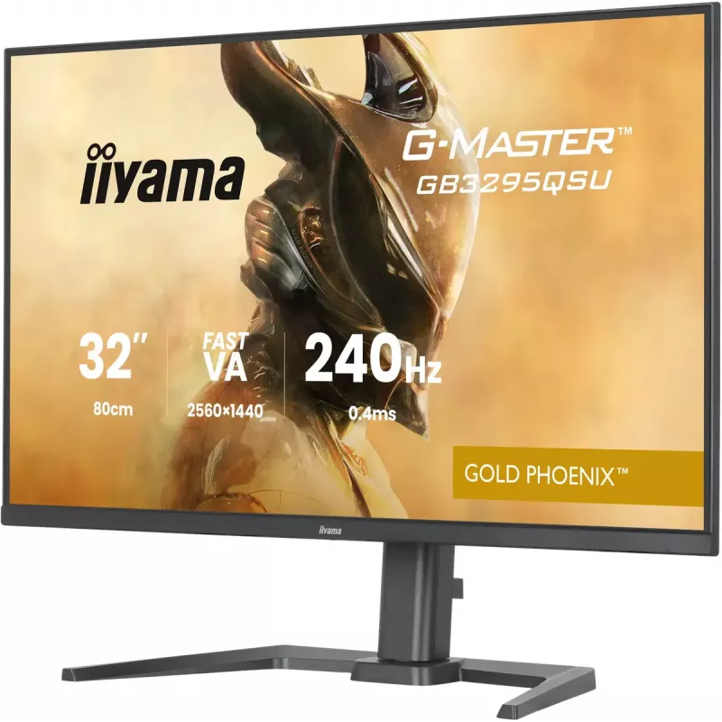 Kompiuterio monitorius IIYAMA G-MASTER GB3295QSU-B1 31,5 colio (80 cm) Quad HD 2560x1440 LED, garsiakalbiai, USB 3.2 šakotuvas, aukščio reguliavimas, VESA