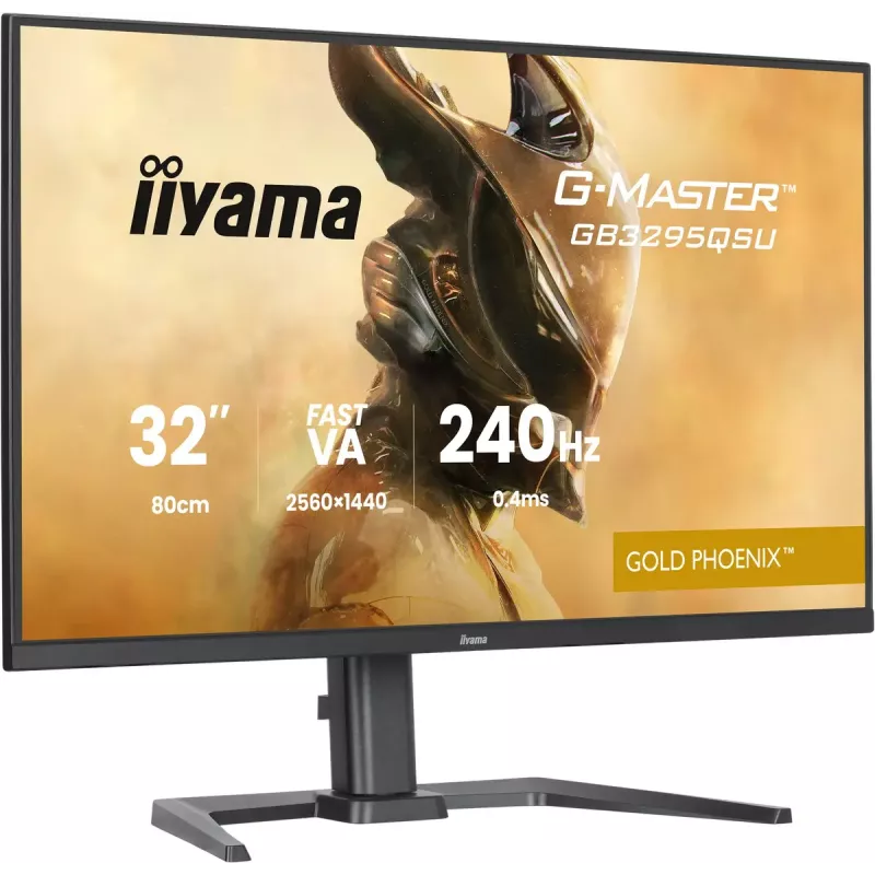 Kompiuterio monitorius IIYAMA G-MASTER GB3295QSU-B1 31,5 colio (80 cm) Quad HD 2560x1440 LED, garsiakalbiai, USB 3.2 šakotuvas, aukščio reguliavimas, VESA