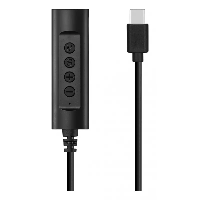 Sandberg Headset USB-C Controller, 1,5 m, Valdiklis, 25 g, Juoda