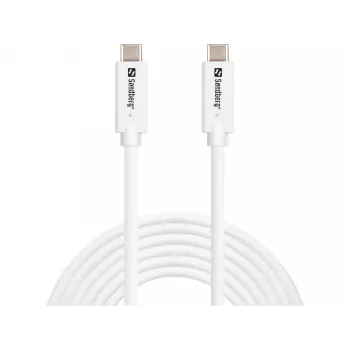 Sandberg USB-C į USB-C USB 3.2 Gen 2 100 W, 3 m, 3 m, USB C, USB C, USB 3.2 Gen 2 (3.1 Gen 2), 10 Gbit/s, Balta
