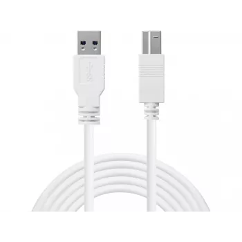Sandberg USB 3.0 A-B laidas 1,8 m, 1,8 m, USB A, USB B, USB 3.2 Gen 1 (3.1 Gen 1), 5 Gbit/s, Balta