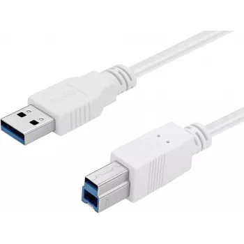 Sandberg USB 3.0 A-B laidas 1,8 m, 1,8 m, USB A, USB B, USB 3.2 Gen 1 (3.1 Gen 1), 5 Gbit/s, Balta