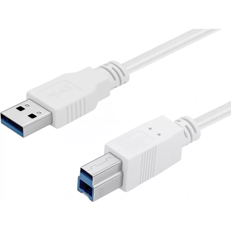 Sandberg USB 3.0 A-B laidas 1,8 m, 1,8 m, USB A, USB B, USB 3.2 Gen 1 (3.1 Gen 1), 5 Gbit/s, Balta