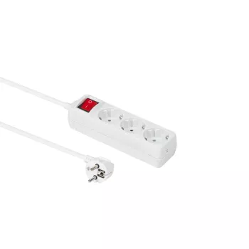 Microconnect GRU0033WS maitinimo ilgintuvas 3 m 3 AC lizdai (-ų) Balta