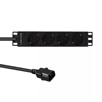 Rack PDU Lanview LVR-2MSCH-SCH-C13-4 — Lanview maitinimo skirstymo blokas LVR-2MSCH-SCH-C13-4