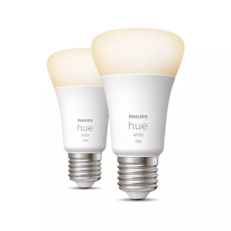 Philips Hue White A60 – E27 išmanioji lemputė – 1100 (2 vnt. pakuotė)