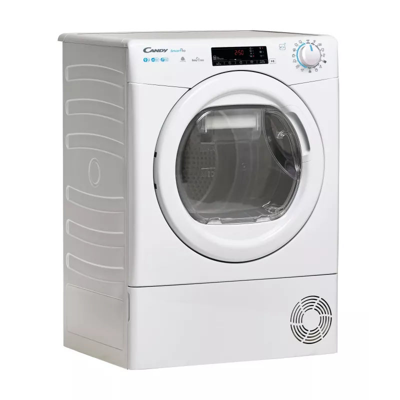 Candy Smart Pro CSOE H9A2TE-S skalbinių džiovyklė Laisvai pastatoma Pakraunama iš priekio 9 kg Balta