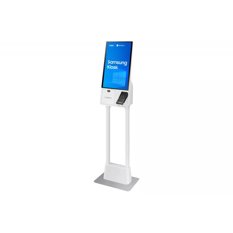 Samsung KM24C-C kiosko dizaino 61 cm (24 colių) LED 250 cd/m² Full HD baltas jutiklinis ekranas įmontuotas procesorius Windows 10 IoT Enterprise 16/7
