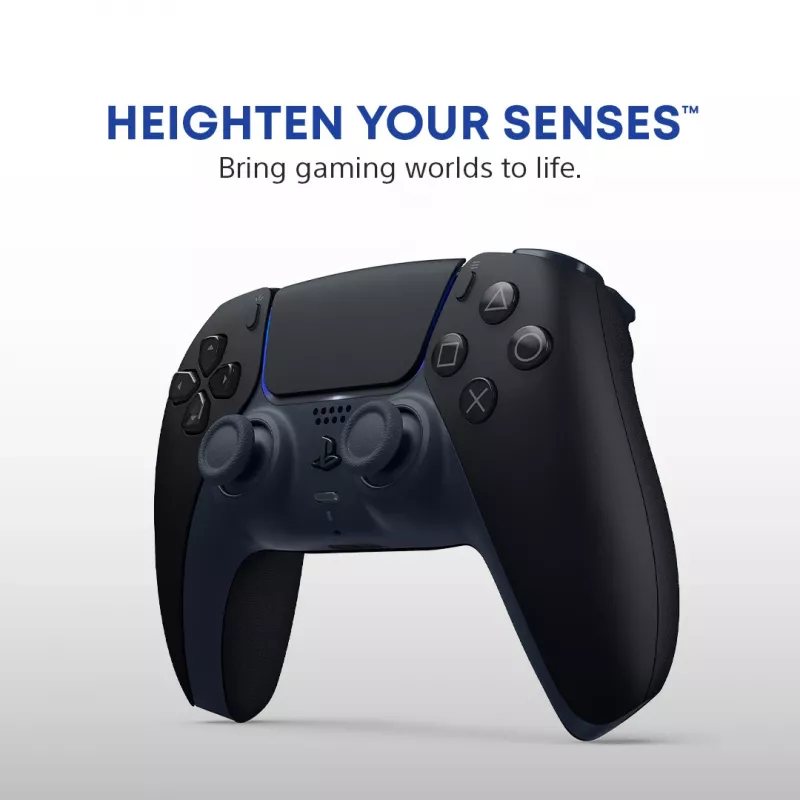 Žaidimų pultas Sony DualSense v3 Juoda — „Bluetooth“/USB, PS5, įmontuota baterija, USB-C, laidinis ir belaidis