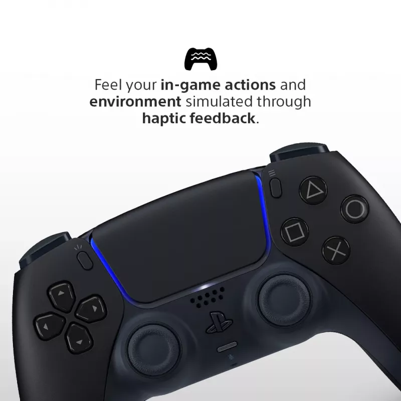 Žaidimų pultas Sony DualSense v3 Juoda — „Bluetooth“/USB, PS5, įmontuota baterija, USB-C, laidinis ir belaidis