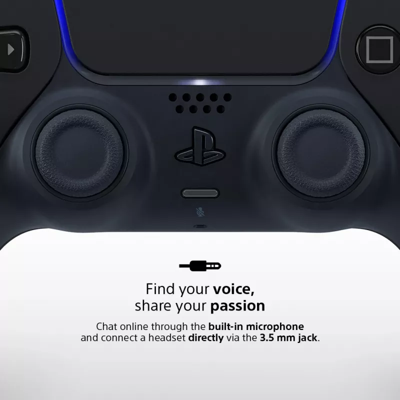 Žaidimų pultas Sony DualSense v3 Juoda — „Bluetooth“/USB, PS5, įmontuota baterija, USB-C, laidinis ir belaidis