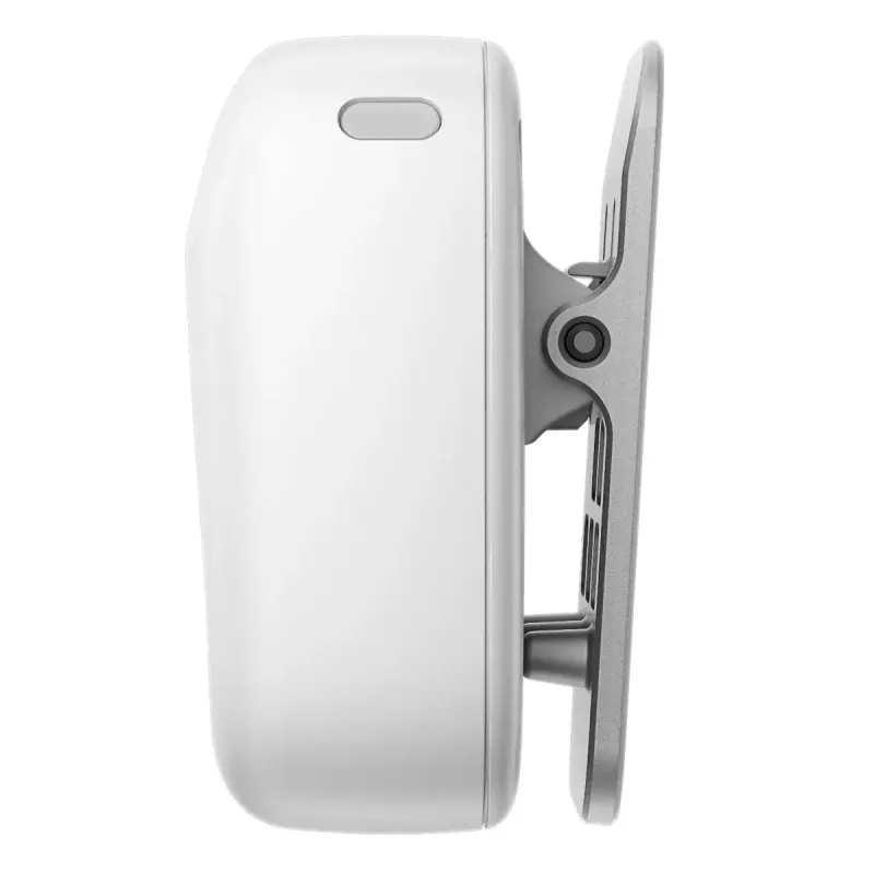 Belaidis prie kūno tvirtinamas mikrofonas-siųstuvas DJI CP.RN.00000430.01 — 100–20000 Hz, 3.87 V baterija, iki 11.5 val., balta, 26.1×26.6×16 mm