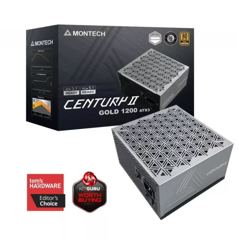 MONTECH CENTURY II 1200W maitinimo šaltinis, ATX 3.1, 80 PLUS Gold, 1200 W