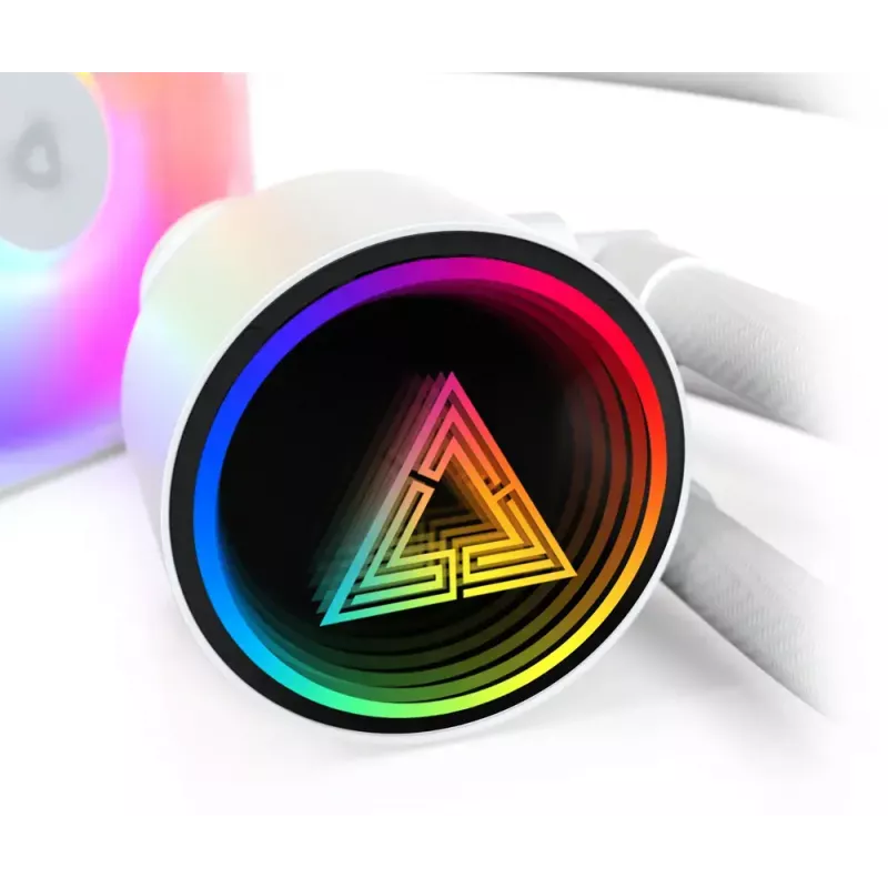 Montech LightFlow ARGB 360 procesoriaus „viskas viename“ skysčio aušintuvas 12 cm baltas 1 vnt.