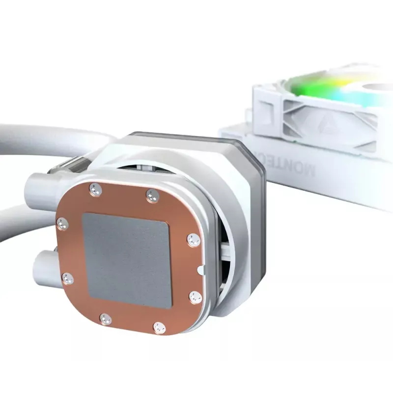 Montech HyperFlow Digital 240 procesoriaus skysčio aušintuvas “viskas viename” 12 cm baltas 1 vnt.