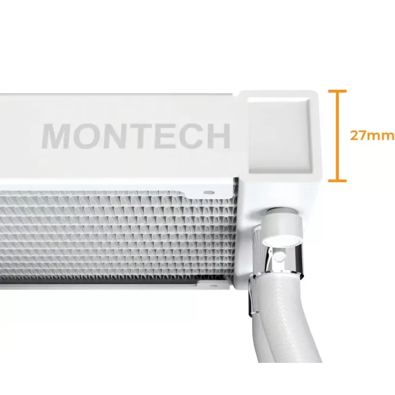 Montech HyperFlow Digital 240 Procesorius Skysčio aušintuvas 12 cm Juoda 1 vnt.