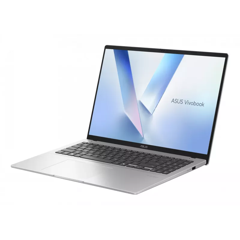 Nešiojamas kompiuteris ASUS Vivobook 16 M1607KA-MB145W — AMD Ryzen AI 5 330, 16 colių WUXGA, 16 GB DDR5, 512 GB SSD, Windows 11 Home, Sidabrinė