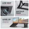 Axagon STND-LAB Aliumininis stovas nešiojamiesiems kompiuteriams, dydis 10 inch–17.3 inch. Aštuonios reguliuojamos aukščio ir kampo pozicijos. Juoda versija.