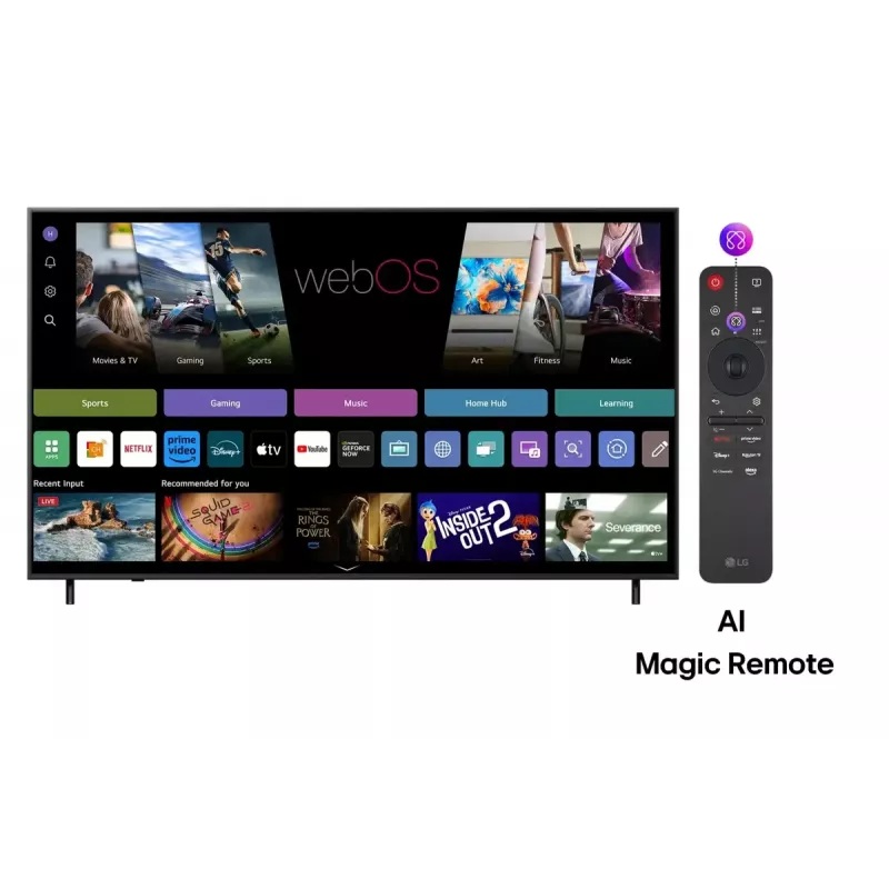 LG QNED 86QNED82A3B televizorius 2,18 m (86 colių) 4K Ultra HD išmanusis televizorius Wi-Fi juodas