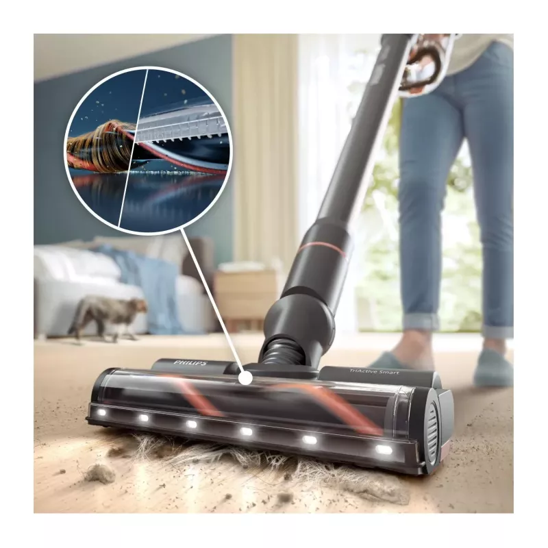 Philips XC7163/01 belaidis dulkių siurblys / elektrinė šluota 2-in-1 belaidis dulkių siurblys Baterija Sausas ir šlapias valymas Be maišelio 0,6 L Mėlyna