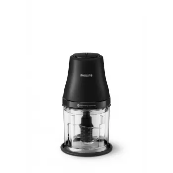 Elektrinis maisto smulkintuvas Philips HR1501/00 1 L 450 W Juodas 5000 aps./min. plastikinis dubuo nerūdijančio plieno peilis 220-240 V 50-60 Hz