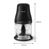 Elektrinis maisto smulkintuvas Philips HR1501/00 1 L 450 W Juodas 5000 aps./min. plastikinis dubuo nerūdijančio plieno peilis 220-240 V 50-60 Hz