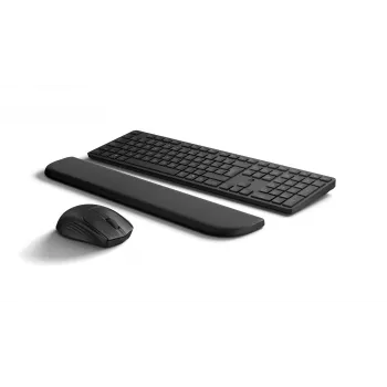 Klaviatūros ir pelės rinkinys HP Multi-device USB/Bluetooth PR585C su riešo atrama, juodas, pelė pridedama