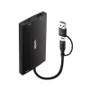 Lindy 43430 vaizdo kabelio adapteris 0,11 m USB Type-C 2 x HDMI juodas