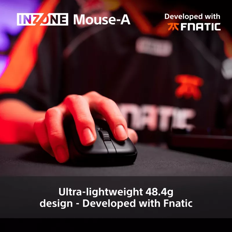 Belaidė žaidimų pelė Sony INZONE dešiniarankiams RF optinė 30000 DPI, 70G pagreitis, ratukas