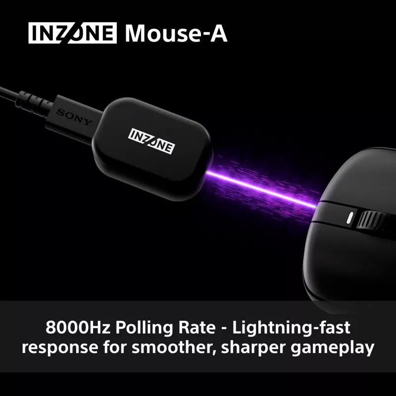 Belaidė žaidimų pelė Sony INZONE dešiniarankiams RF optinė 30000 DPI, 70G pagreitis, ratukas