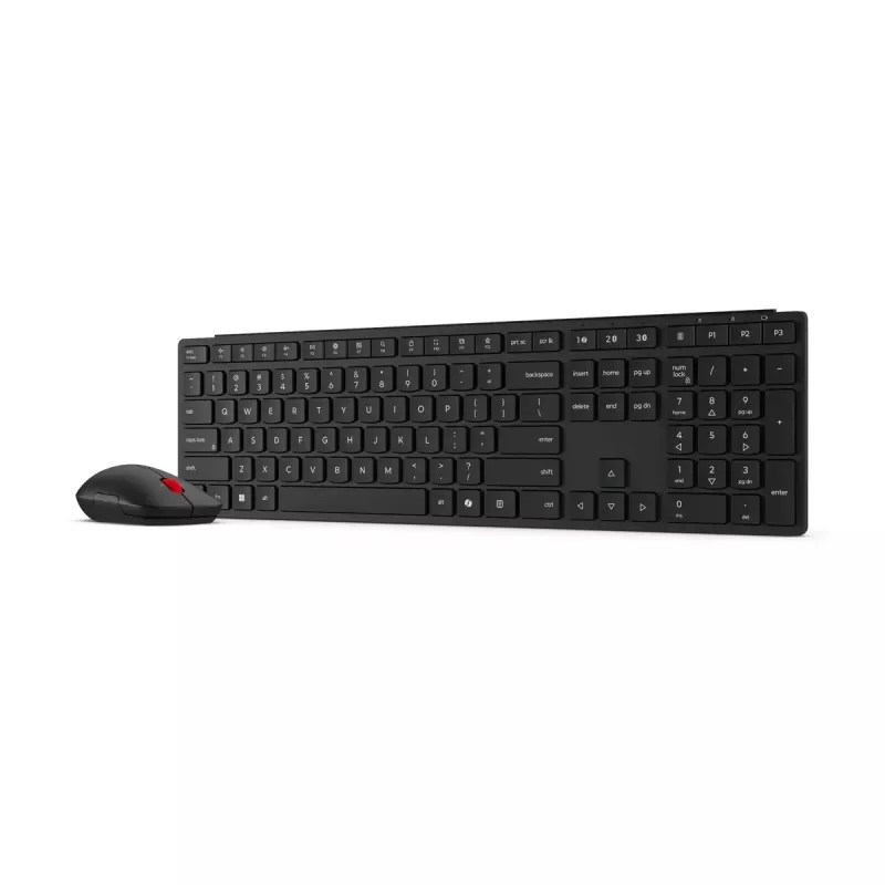 Lenovo Multi-Mode Pro Combo klaviatūra ir pelė 6000 – lietuviška | Klaviatūros ir pelės rinkinys | Belaidis | Pelė komplekte | Lietuviška | Bluetooth | Eclipse Juoda