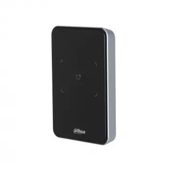 Prieigos kontrolės skaitytuvas DAHUA ASR2100A — pagrindinis skaitytuvas, 12 V DC, 1,7 W, 123×86×15 mm, juodas