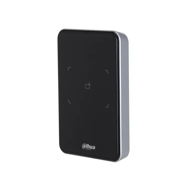 Prieigos kontrolės skaitytuvas DAHUA ASR2100A — pagrindinis skaitytuvas, 12 V DC, 1,7 W, 123×86×15 mm, juodas