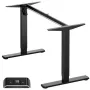 Stovimo stalo rėmas ONKRON WDF221E-B, elektrinis 2 kojų, reguliuojamas 71–118 cm, 70 kg talpa, juodas